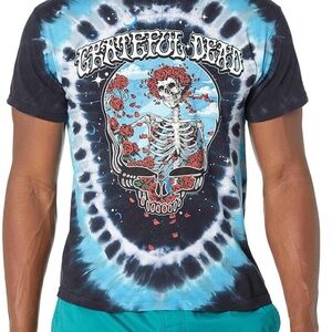 New Grateful Dead Blue Tie-Dye Men's Shirt